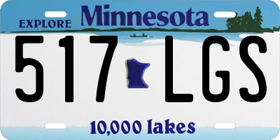 MN license plate 517LGS