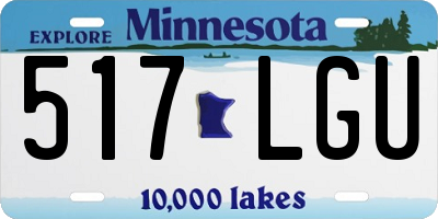 MN license plate 517LGU