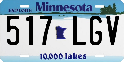 MN license plate 517LGV