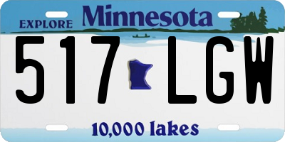 MN license plate 517LGW