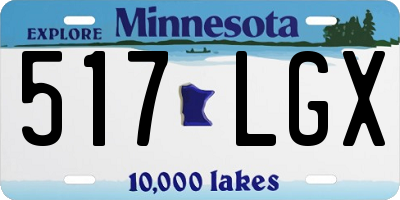 MN license plate 517LGX