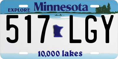 MN license plate 517LGY