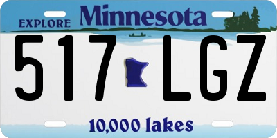 MN license plate 517LGZ