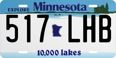 MN license plate 517LHB
