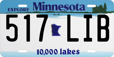 MN license plate 517LIB