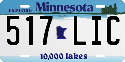 MN license plate 517LIC