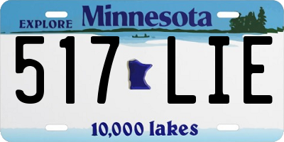 MN license plate 517LIE