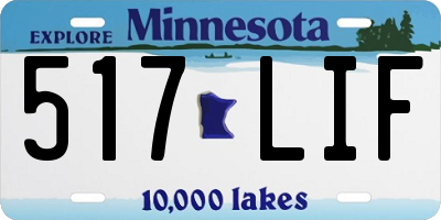 MN license plate 517LIF