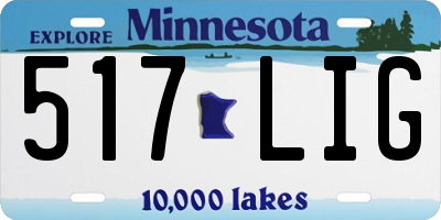 MN license plate 517LIG