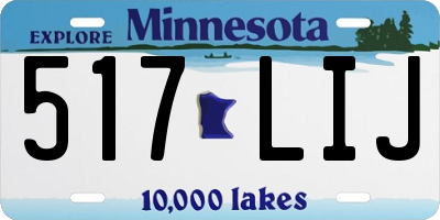 MN license plate 517LIJ