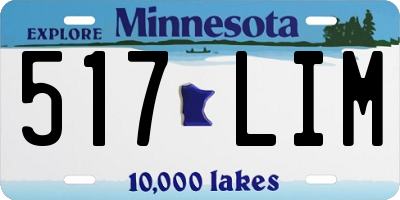MN license plate 517LIM