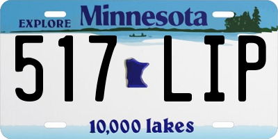 MN license plate 517LIP