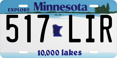 MN license plate 517LIR