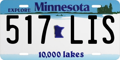MN license plate 517LIS