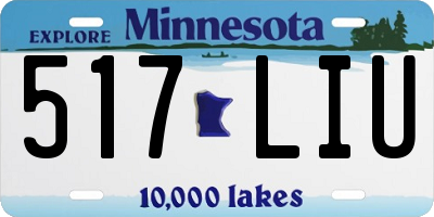 MN license plate 517LIU