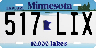 MN license plate 517LIX