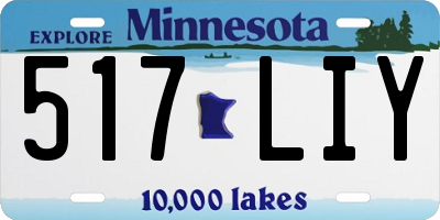 MN license plate 517LIY
