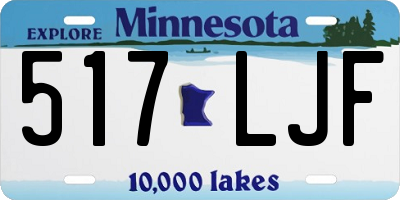 MN license plate 517LJF
