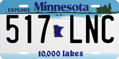 MN license plate 517LNC