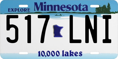 MN license plate 517LNI