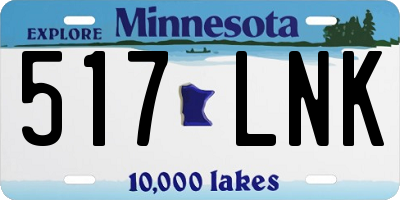 MN license plate 517LNK