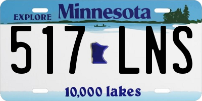 MN license plate 517LNS