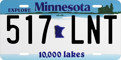 MN license plate 517LNT