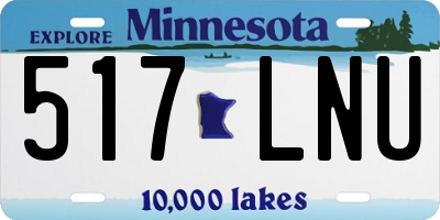 MN license plate 517LNU