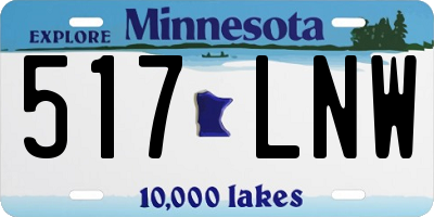 MN license plate 517LNW