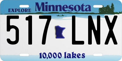 MN license plate 517LNX