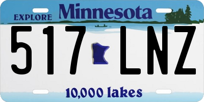 MN license plate 517LNZ
