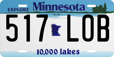 MN license plate 517LOB