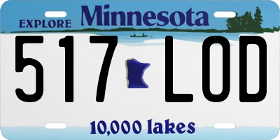 MN license plate 517LOD