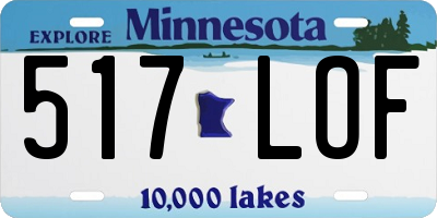 MN license plate 517LOF