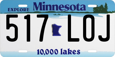 MN license plate 517LOJ