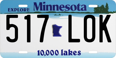 MN license plate 517LOK