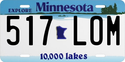 MN license plate 517LOM