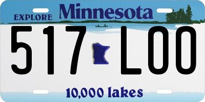 MN license plate 517LOO
