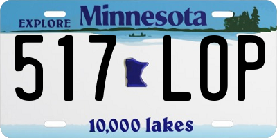 MN license plate 517LOP