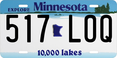 MN license plate 517LOQ
