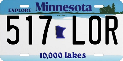 MN license plate 517LOR