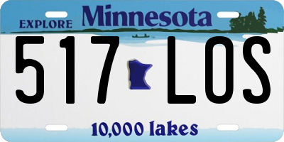 MN license plate 517LOS
