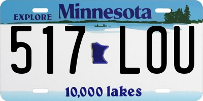 MN license plate 517LOU