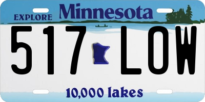 MN license plate 517LOW