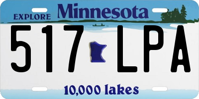 MN license plate 517LPA