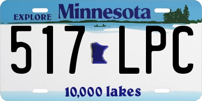 MN license plate 517LPC