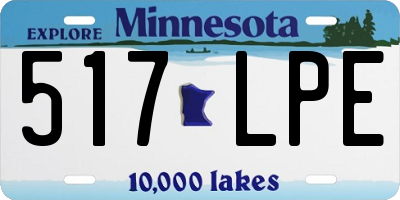 MN license plate 517LPE