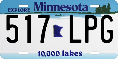 MN license plate 517LPG