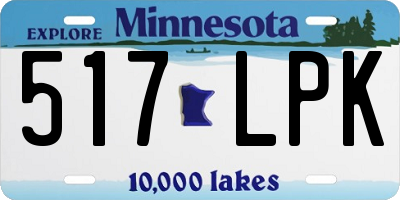 MN license plate 517LPK