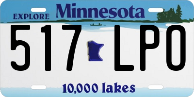 MN license plate 517LPO